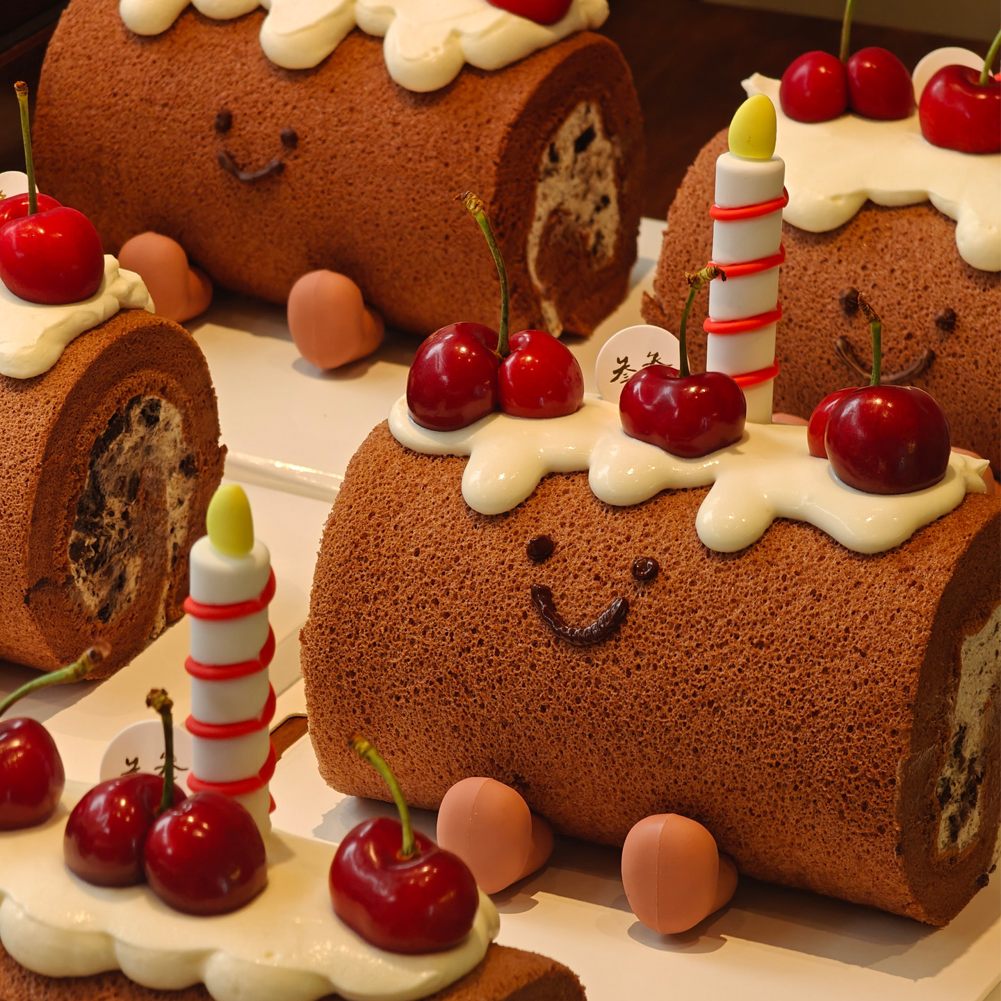 网红创意樱桃季jerrycat毛巾卷蛋糕装饰甜品烘焙蜡烛软陶小脚插件,淘宝优惠券,粉丝福利购,淘宝优惠卷