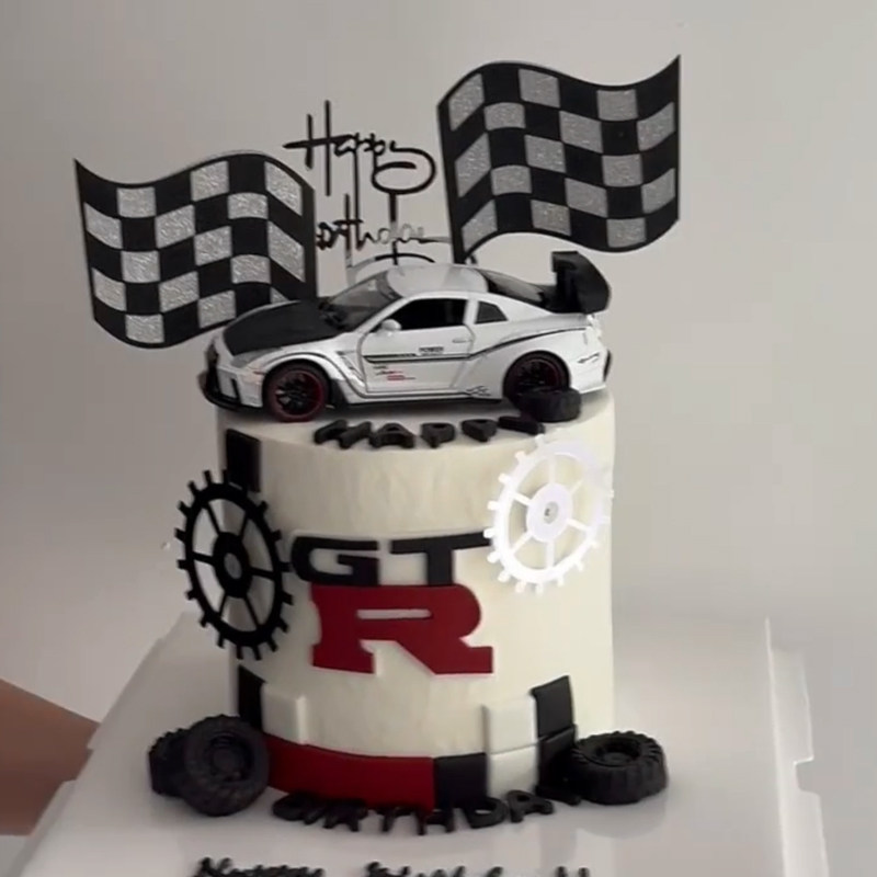 高档汽车蛋糕装饰跑车GTR赛车模型摆件男孩生日装饰玩具卡通车子,淘宝优惠券,粉丝福利购,淘宝优惠卷