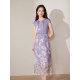 Pink and Blue Wardrobe 2026 Summer New Style Printed Dress for Women