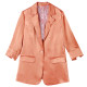 BBLLUUEE pink blue wardrobe 2026 summer bright silky acetate suit jacket for women