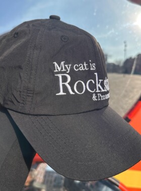 26春夏my catis rockstar灰色字母刺绣速干鸭舌帽软顶棒球帽帽子