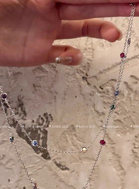 tows锆石高级感设计项链时尚简约