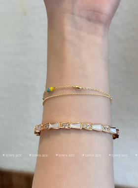 彩色圆珠双层手链女款简约百搭