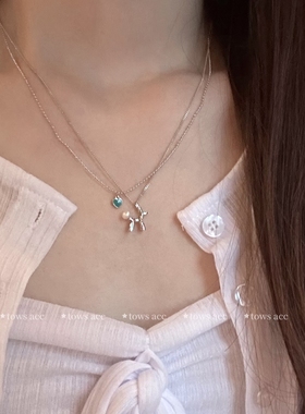 tows韩国小众长款精致项链