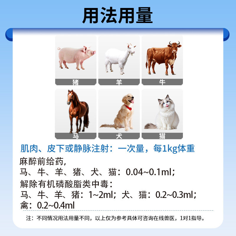 阿托品注射液兽用兽药狗狗猫咪百中毒解毒猪牛犬猫针剂硫酸阿托品,淘宝优惠券,粉丝福利购,淘宝优惠卷