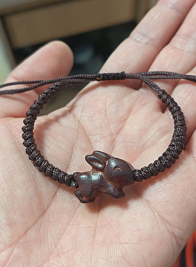 红木紫檀十二生肖手链绳饰品定制其他生肖红绳男女礼物