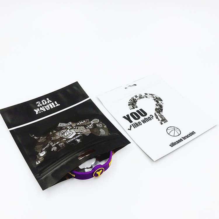 Basketball bracelet ring commemorative gift PVC bag silicone wristband ring necklace jewelry universal packaging bag 100 pieces