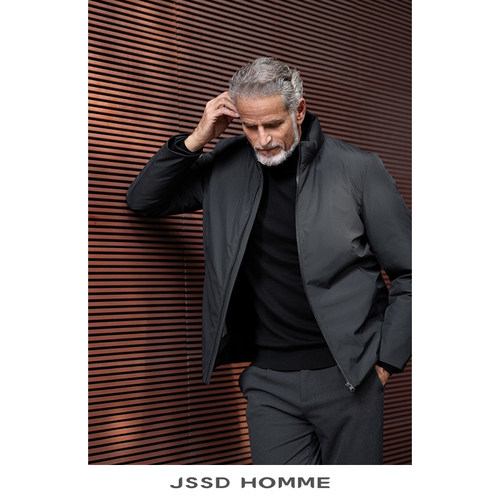 JSSD HOMME 冬季男士白鹅绒外套男士新款通勤立领羽绒服外套男款 - 图2