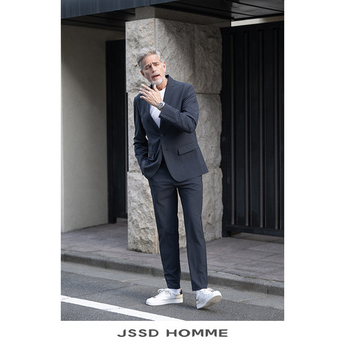 JSSD HOMME 春秋季男士休闲便西醋酸西装男通勤商务休闲男西装 - 图0