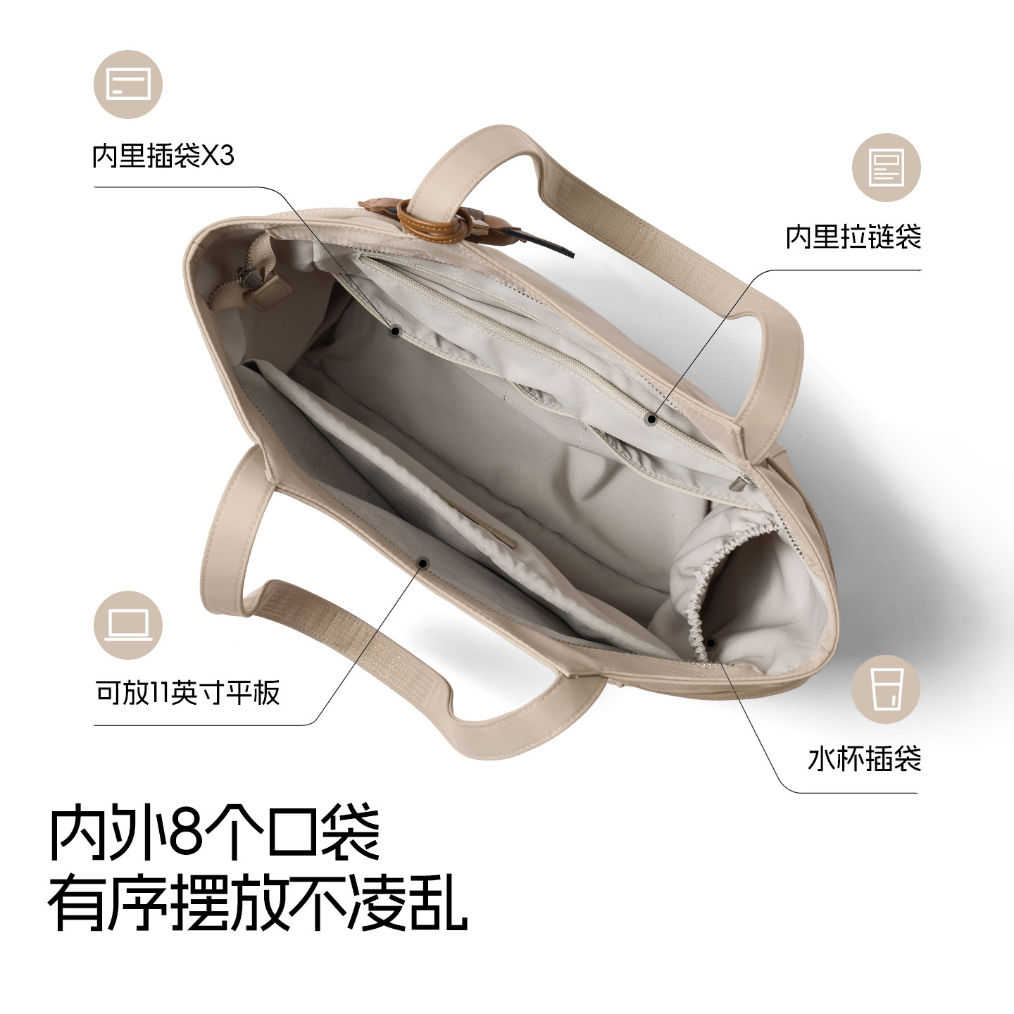 莱夫大容量小马托特包女士新款尼龙通勤包帆布高级轻便百搭单肩包,淘宝优惠券,粉丝福利购,淘宝优惠卷