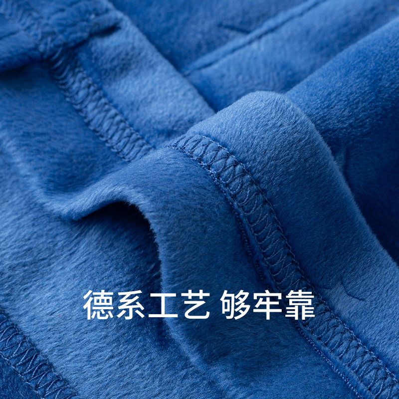 SCHIESSER舒雅童装男童翻领五星剪花毛绒亲肤睡衣长袖家居服套装