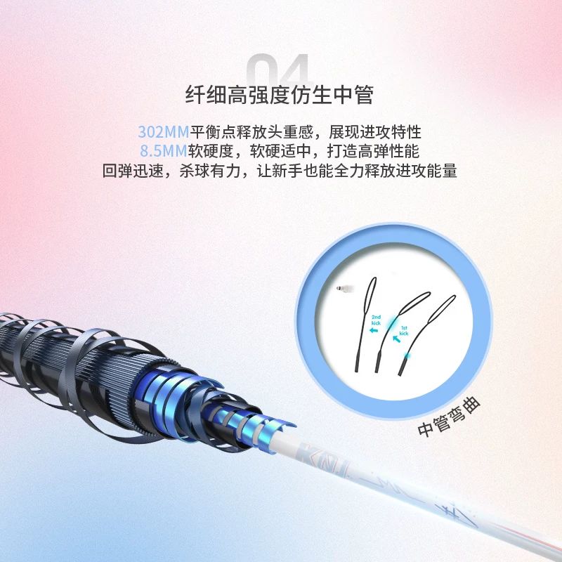 Углепластиковая ракетка для бадминтона уровня Entry 2025 Xunfeng, 5U, полностью карбоновая, ультра-легкая, профессиональная ракетка Xunfeng K01