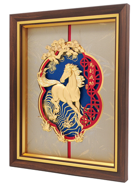 金箔画马到成功马年乔迁新居礼品
