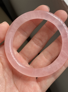 马达加斯加粉水晶手镯现货实拍