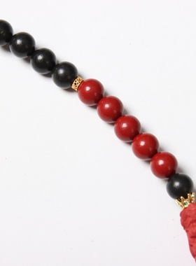 0.8升级息肌丸手链扎基拉姆手串双圈红黑