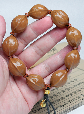 梅林老树铁核素珠手串原生态橄榄核原皮素串核雕文玩男女盘玩把件