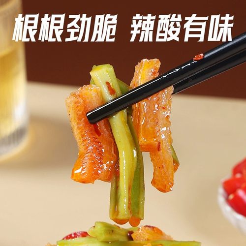 艾妍魔芋贡菜开袋即食大包香辣蒜香味魔芋爽下饭菜办公室解馋零食 - 图0