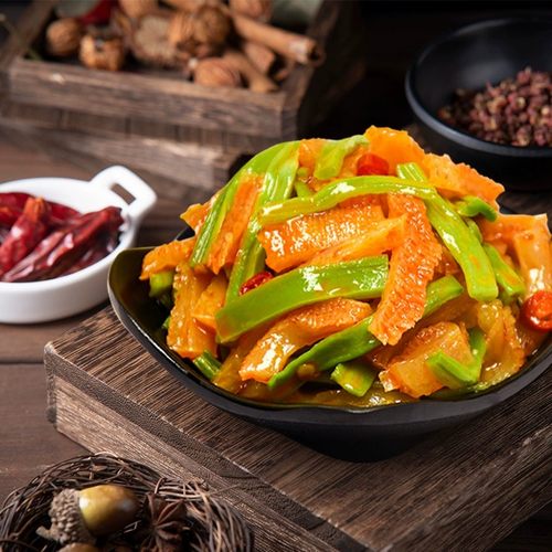 艾妍魔芋贡菜开袋即食大包香辣蒜香味魔芋爽下饭菜办公室解馋零食 - 图2