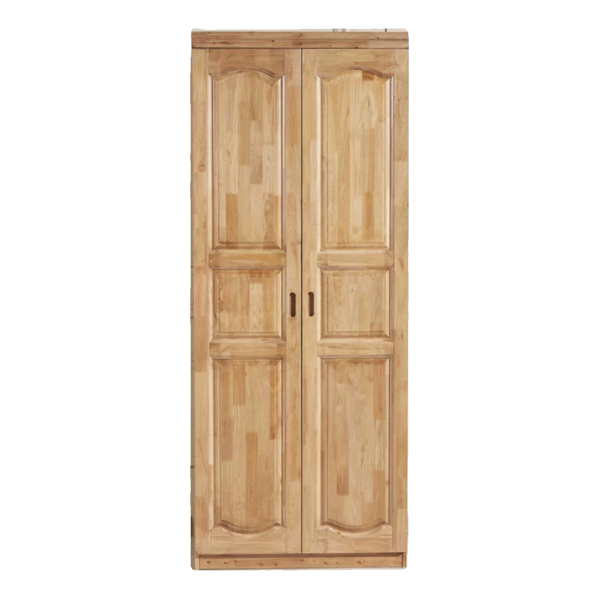 柏木衣柜两门全实木现代中式木质简约儿童储物衣橱卧室平开门柜子