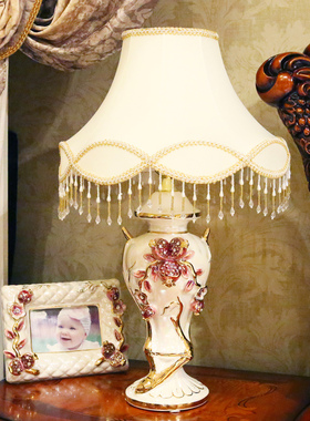 欧式风陶瓷大号书房创意礼品台灯