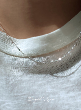 EnightRose/纯银亮片满天星项链