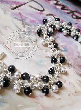 韩国欧美风银色猫眼石时尚饰品