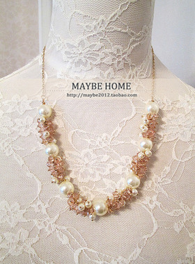 韩国饰品百搭淑女风串珠毛衣链