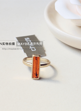 【亦许家】韩国韩版欧美极简个性潮流气质哑光金简约戒指女