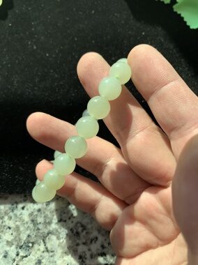 天然和田玉晴水珠珠手串