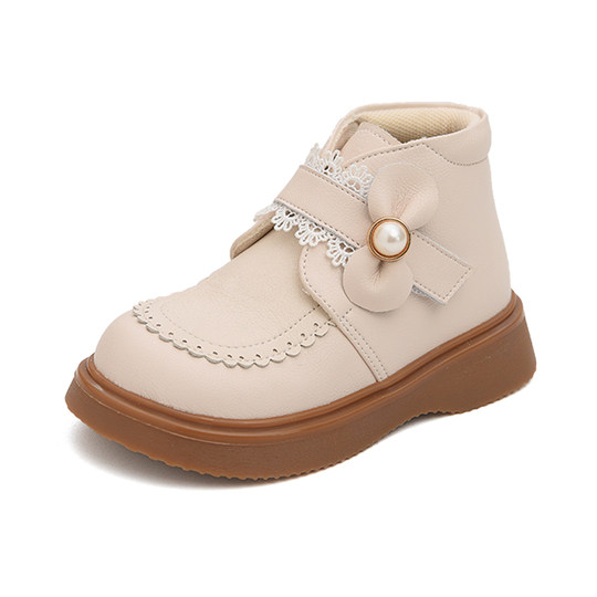 Pudding genuine leather children's short boots, fashionable autumn and winter boots