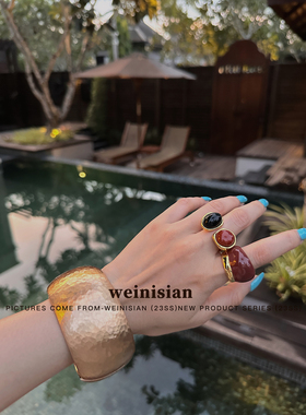 小众设计感轻奢开口戒指