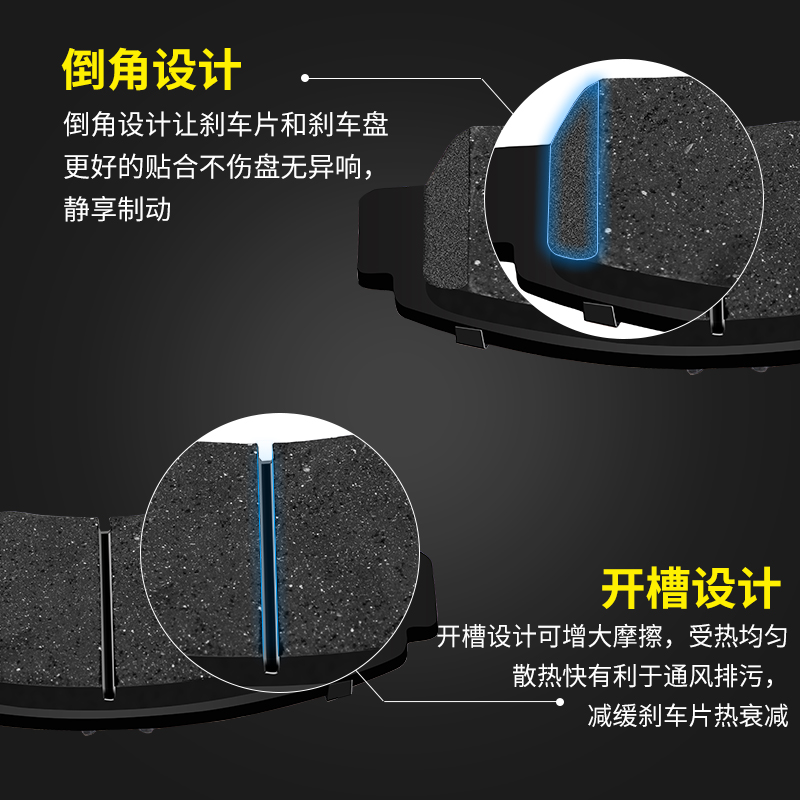 适用奇瑞A1 A3 E3 E5 A5瑞虎艾瑞泽 3 5 7旗云前后原装陶瓷刹车片 - 图1