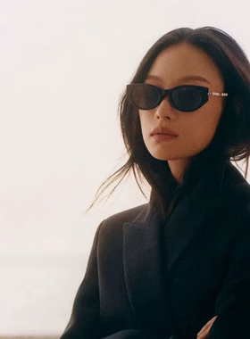 2026新款倪妮同款墨镜女珍珠高级感防紫外线猫眼板材太阳镜1970S