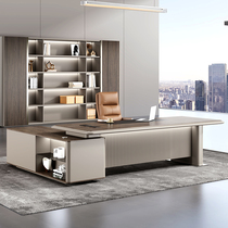 Boss Table President Table With Lights High-end Light Extravagant Internet Red Modern Chairman Desk General Manager Office Table And Chairs