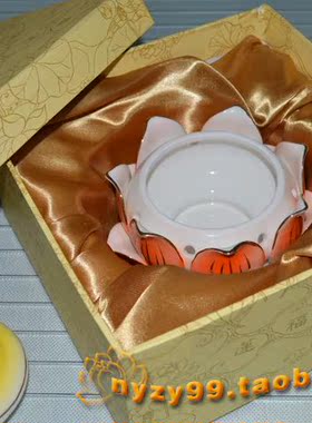 栖真安福 陶瓷熏香炉 红莲花香炉 盘香炉 线香炉 送小葫芦香插