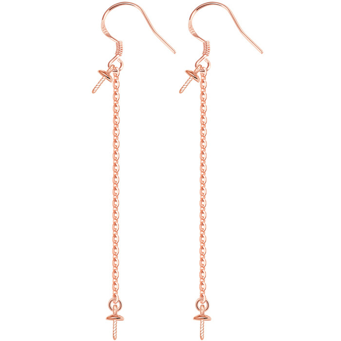 整套925纯银耳钩链珍珠托银饰耳饰配件防过敏压扁钩链圈耳坠耳环,淘宝优惠券,粉丝福利购,淘宝优惠卷