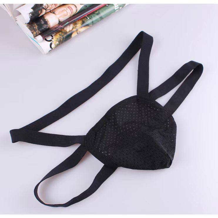 体育生男士冰丝丁字裤 低腰后空双丁网孔透气性感提臀内裤gay受0 - 图3