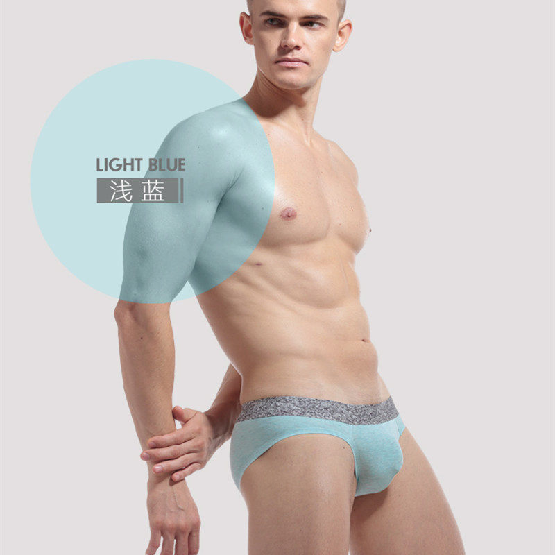 男士三角裤 体育生无痕低腰纯棉内裤 潮流性感一片式三角褲男短裤,淘宝优惠券,粉丝福利购,淘宝优惠卷