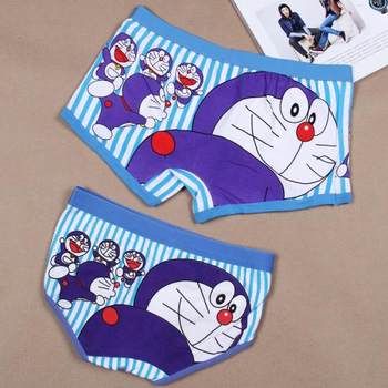 ການຂົນສົ່ງຟຣີ Doraemon Doraemon ກາຕູນບໍລິສຸດ Cotton Couple Underwear ງາມ Sexy Boys Boxer ເດັກຍິງ Briefs