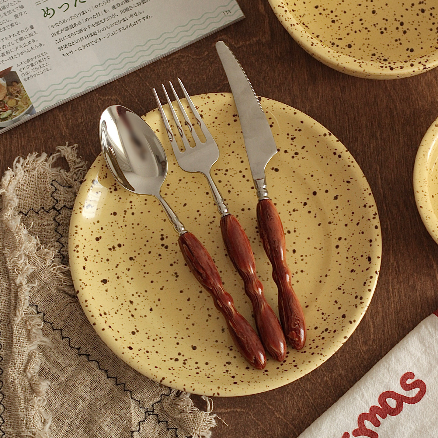 胡桃集市 高颜值法式刀叉勺三件套高档餐具牛排刀主餐叉304不锈钢,淘宝优惠券,粉丝福利购,淘宝优惠卷