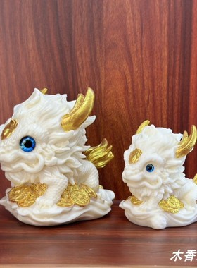 象牙果独角麒麟摆件招财进宝瑞兽麒麟家居客厅博古架造景工艺品