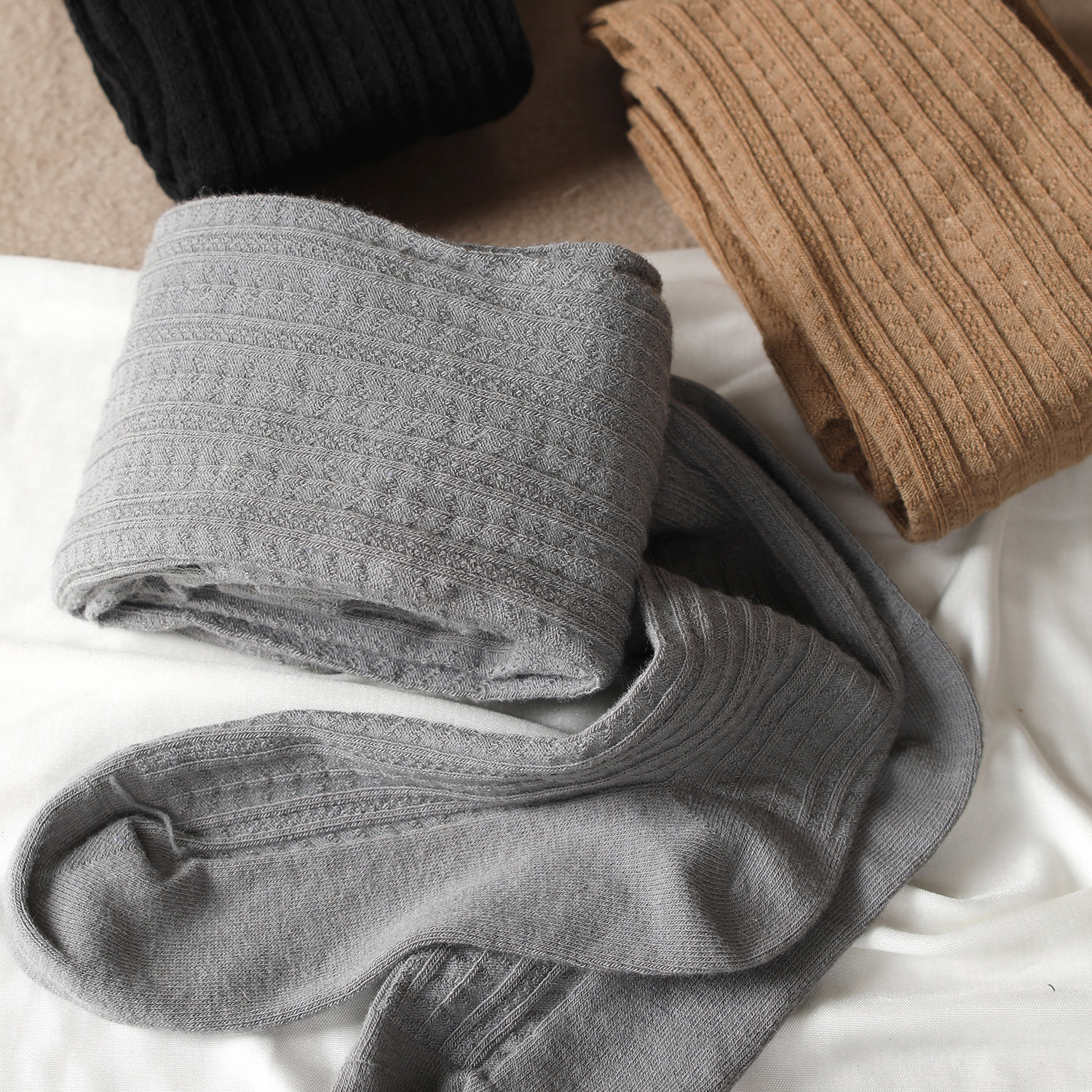 直角跟连裤袜不勒脚趾 高端羊绒羊毛打底袜 显瘦竖条花纹秋冬保暖,淘宝优惠券,粉丝福利购,淘宝优惠卷