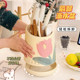 Cute flower chopstick cage knife holder rotatable knife storage box household kitchen kitchen utensils storage box storage rack