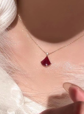 扇形小裙子项链女锁骨链百搭新款