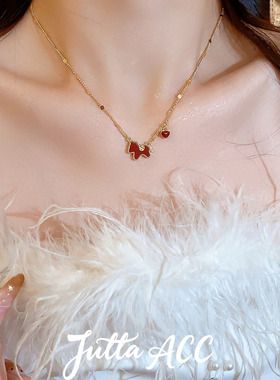 本命年红色生肖马葫芦项链女百搭