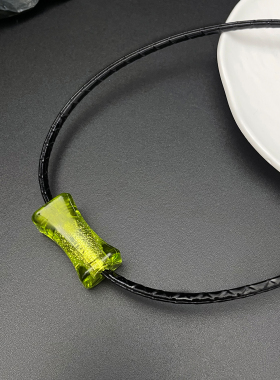 黑色皮绳项圈choker女百搭颈链