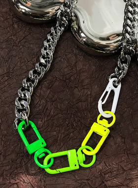 夏季新款彩色拼接小众设计项链