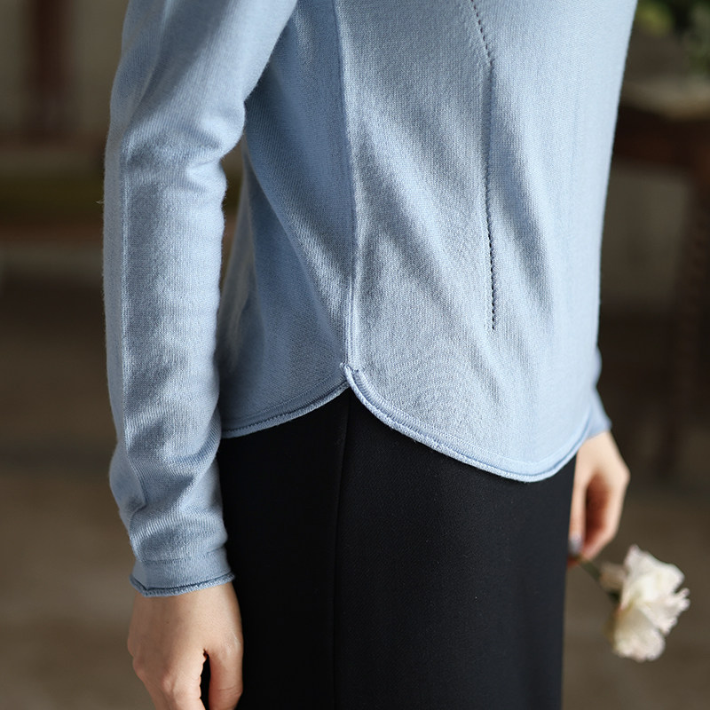 G25M-030【寒辞】北京瓷片高端复古文艺轻中式美丽诺羊毛套头衫,淘宝优惠券,粉丝福利购,淘宝优惠卷