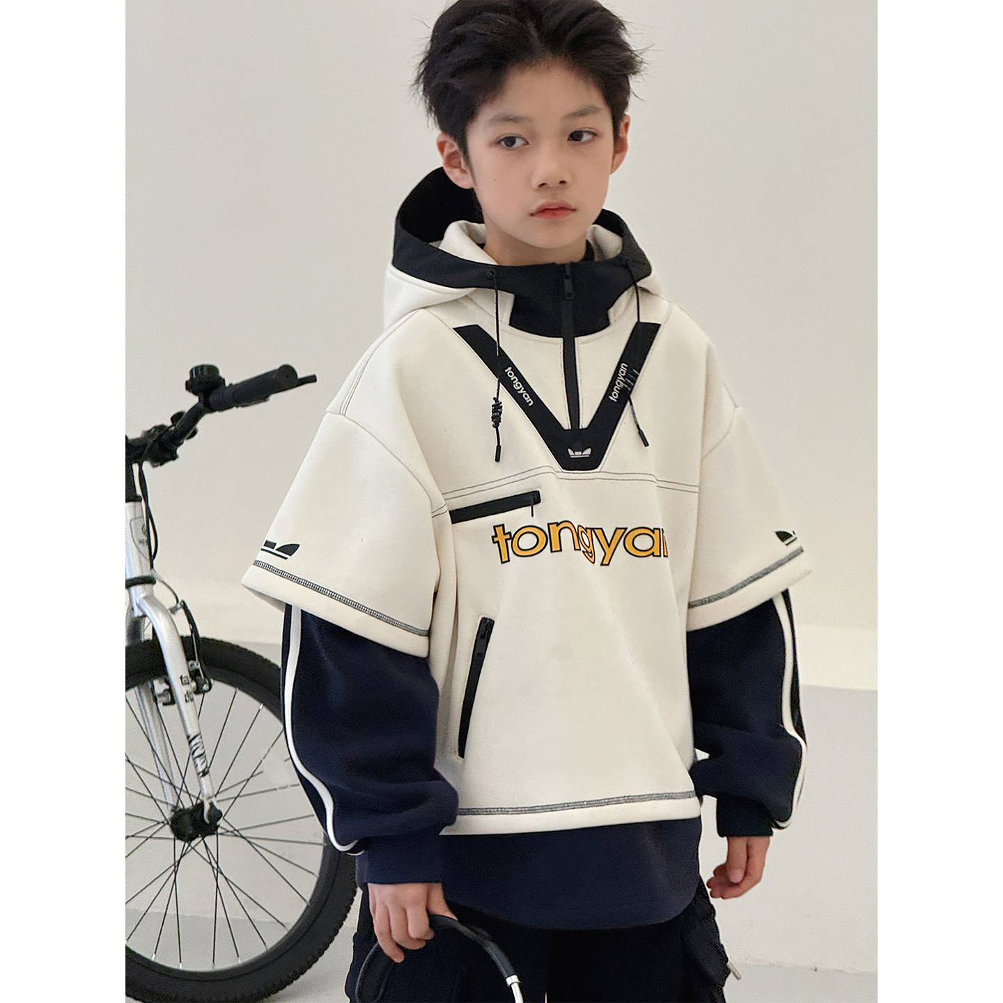 男童卫衣加绒2025冬装新款中大童一体绒连帽上衣加厚帽衫儿童外套,淘宝优惠券,粉丝福利购,淘宝优惠卷