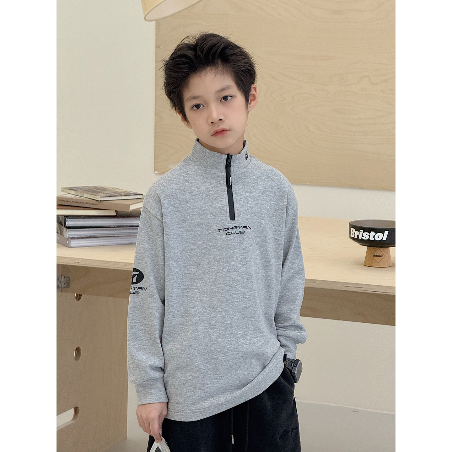 男童打底衫2025冬装新款中大童澳绒内搭半高领T恤加厚儿童上衣暖,淘宝优惠券,粉丝福利购,淘宝优惠卷